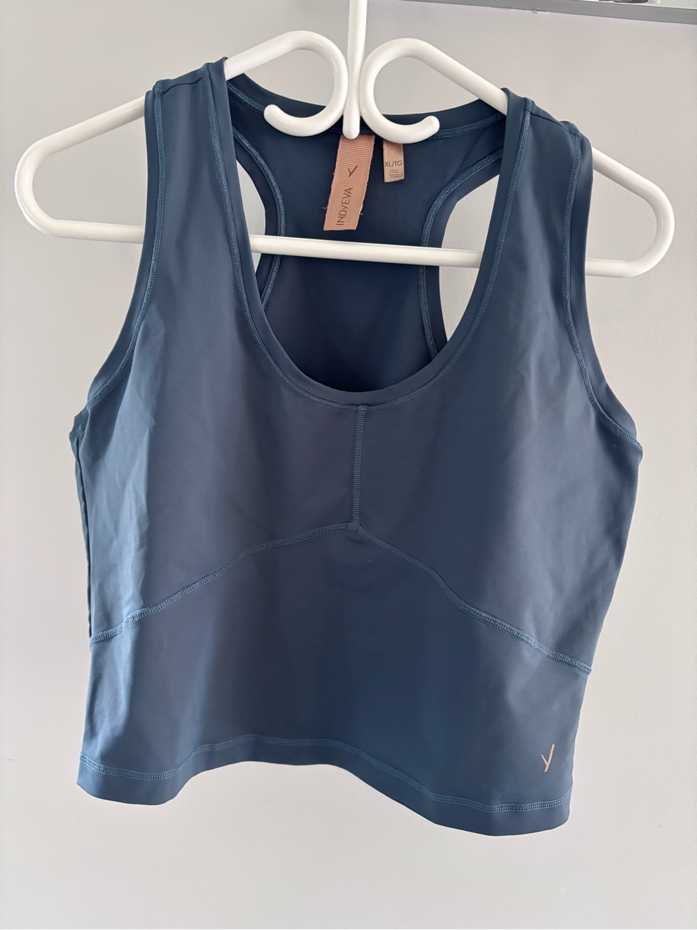 Indyeva Supportive Racerback Sports Bra Crop in Slate Blue